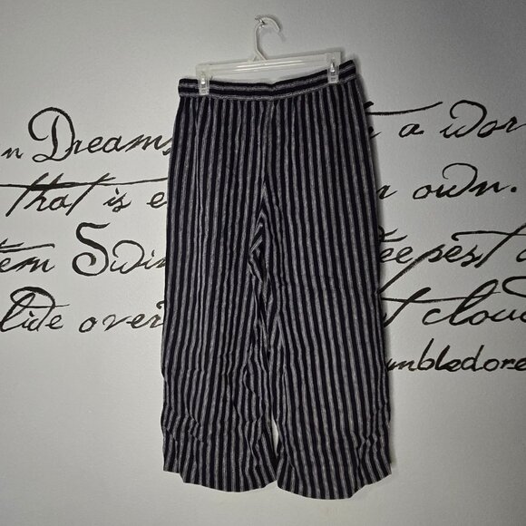 Banana Republic Tassel Drawstring Wide-Leg Pull-On Pant, Navy, S - Picture 4 of 6